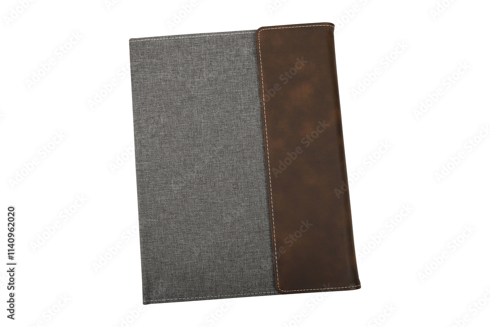 Leather and fabric flap portfolio. isolated png background. Leather and fabric flap portfolio. isolated png background.