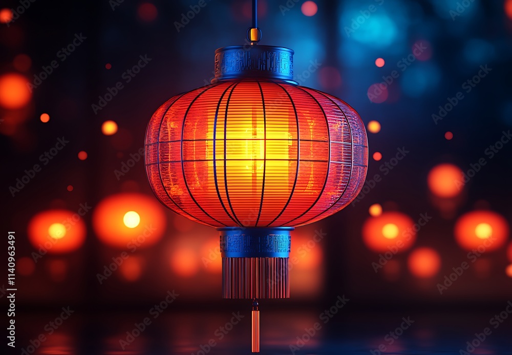 Magical Group of Lanterns Floating Gracefully in the Sky Magical Group of Lanterns Floating Gracefully in the Sky