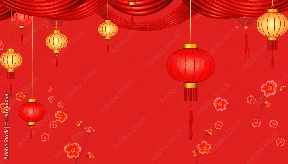 Chinese New Year Decoration - Chinese New Year Greeting Card - Chinese New Year Background Chinese New Year Decoration - Chinese New Year Greeting Card - Chinese New Year Background