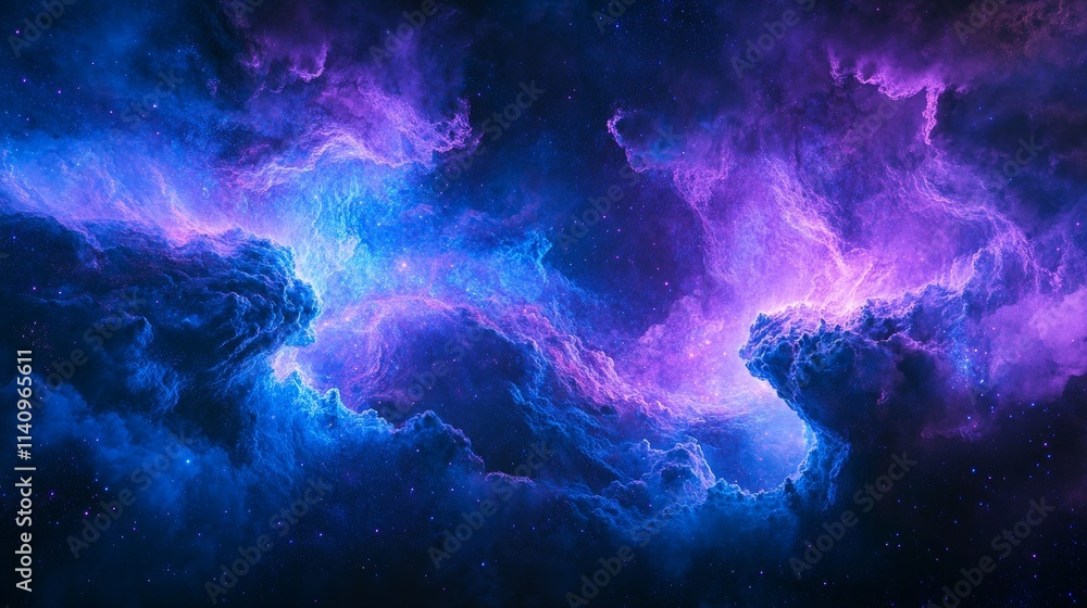 Vivid neon blue and purple hues glowing against a black background.
Vivid neon blue and purple hues glowing against a black background.