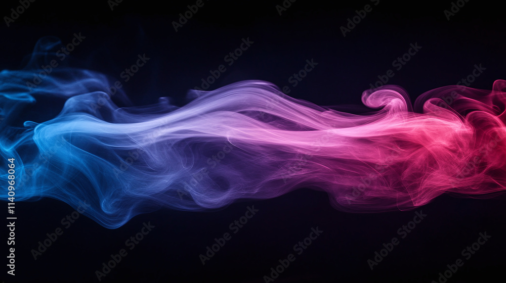 Obraz premium Red smoke isolated with a dynamic flowing effect, creating a smooth and white cloud of abstract mist, decorative background or motion steam overlay with explosion wave.