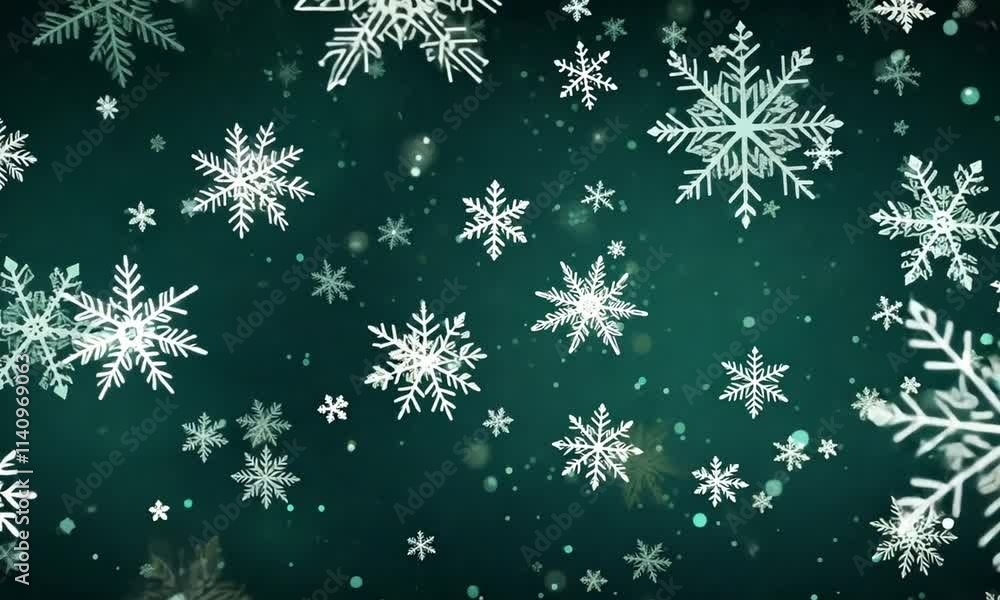 Background texture: snowflakes on a green background. Festive decoration for gift wrapping. Beautiful New Year and Christmas patterns with drawings. Background texture: snowflakes on a green background. Festive decoration for gift wrapping. Beautiful New Year and Christmas patterns with drawings.