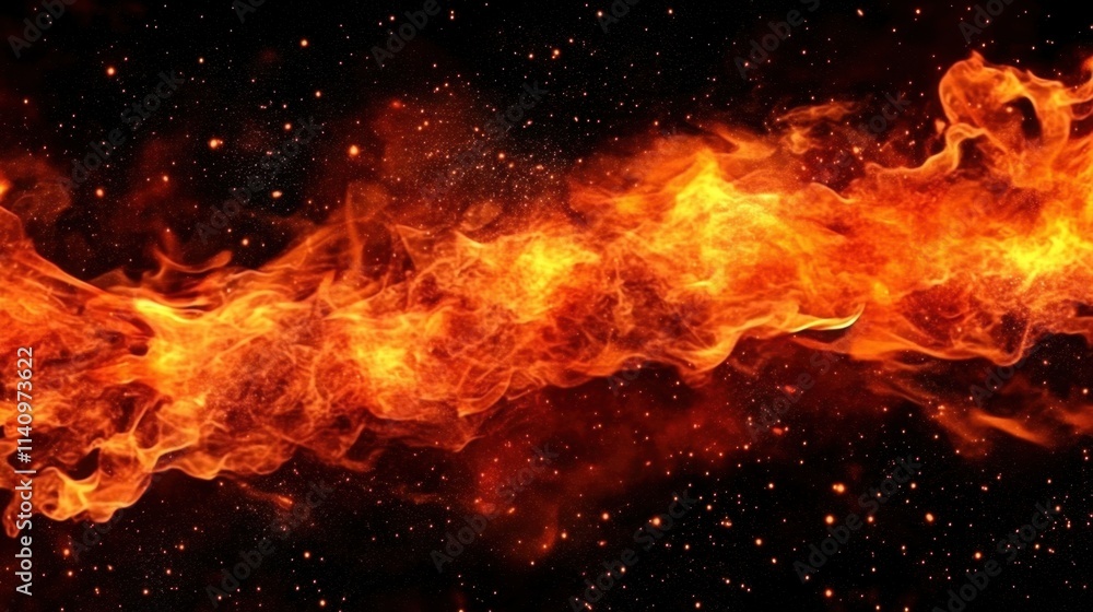 Abstract representation of orange sparkles resembling a bonfire. Abstract representation of orange sparkles resembling a bonfire.