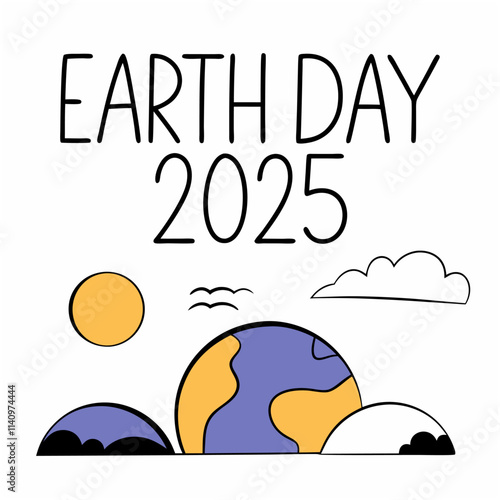 Celebrate Earth Day with colorful graphics for 2025