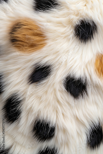 A close up of a dalmatian dog's fur texture