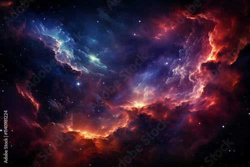 Explores captivating elegance of a nebula, showcasing its celestial clouds, star nurseries, and artistic brilliance that characterizes these cosmic realms photo