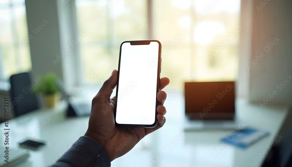 Mobile Phone Mockup with Woman's or Man's Hands Holding Smartphone - Finger Touching Blank Screen, Overhead Shot | Device Mockup, Smartphone Screen, User Interaction, Modern Technology, Digital Displa Mobile Phone Mockup with Woman's or Man's Hands Holding Smartphone - Finger Touching Blank Screen, Overhead Shot | Device Mockup, Smartphone Screen, User Interaction, Modern Technology, Digital Displa