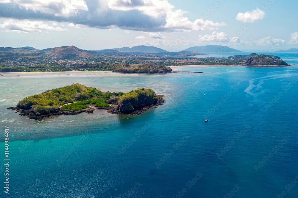 The beautiful islands of Madagascar - Nosy Tanga- Near Nosy Be, Aerial view The beautiful islands of Madagascar - Nosy Tanga- Near Nosy Be, Aerial view
