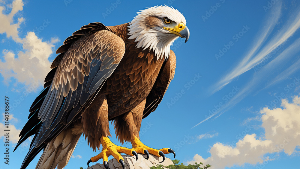 Obraz premium Discover stunning hawk images and art: majestic hawks in flight, fierce portraits, and hunting scenes. Perfect for nature lovers, presentations, and creative projects.