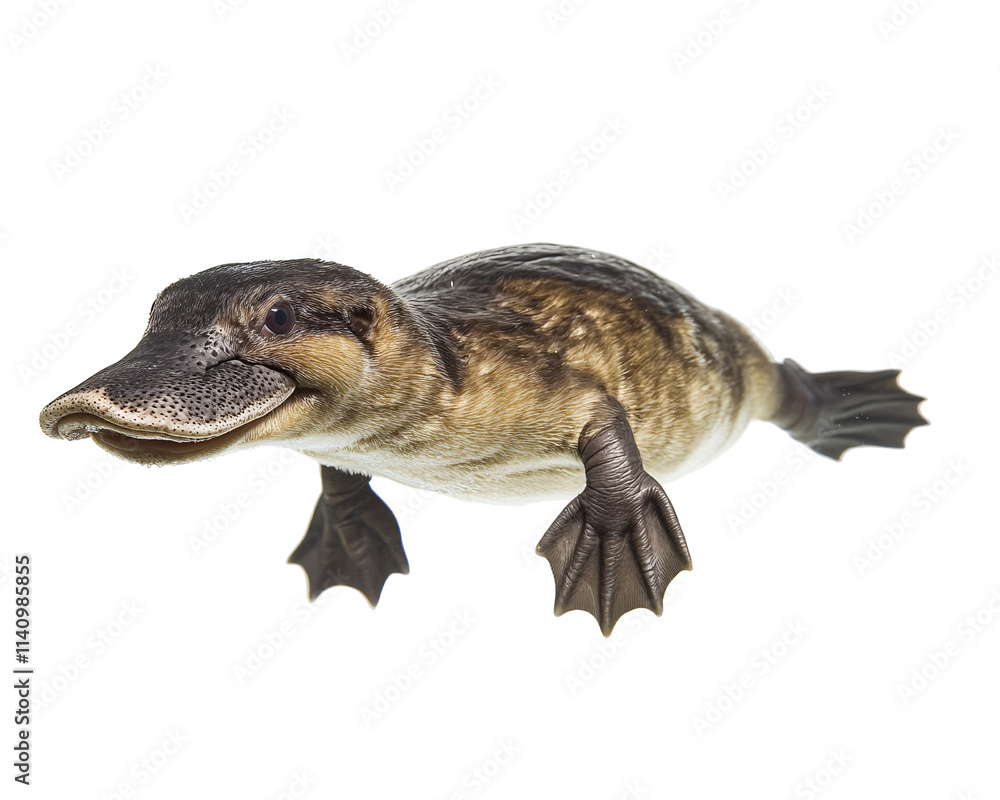 a platypus on a white background a platypus on a white background