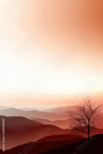 a lone tree on a hill photo