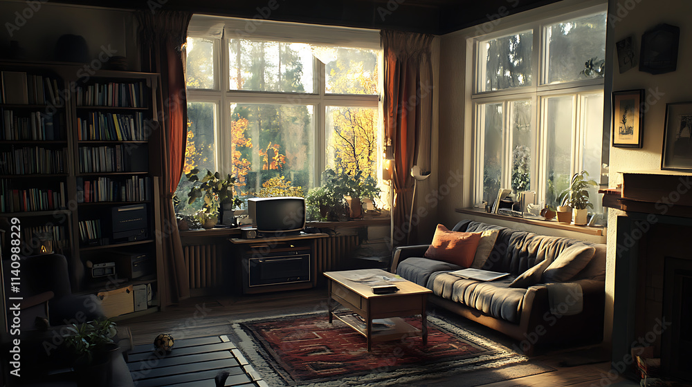 Scandinavian interior design of modern living room Scandinavian interior design of modern living room