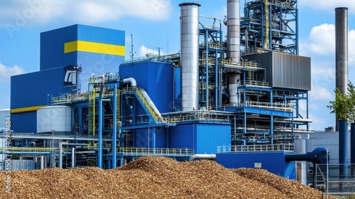 Detailed view of a biomass power plant located in the Strijp T industrial park. photo