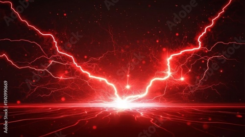 Captivating red spark blast VFX on a black backdrop.