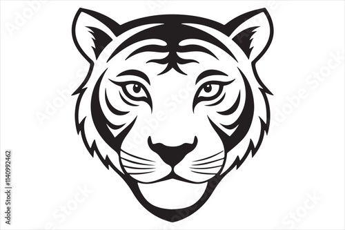 Illustration of a tiger head