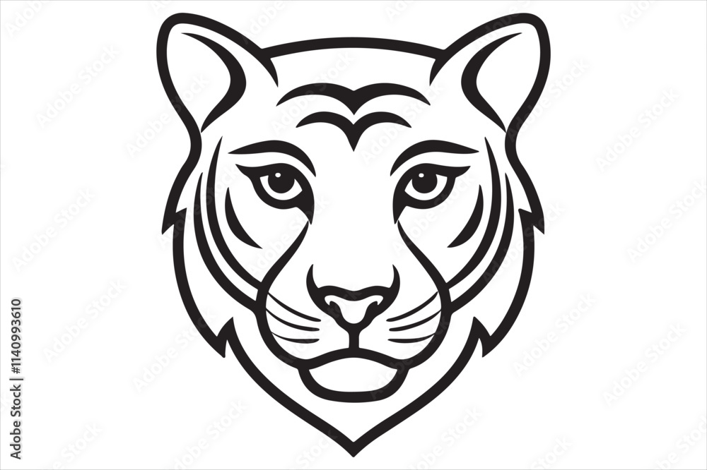 Fototapeta premium Illustration of a tiger head