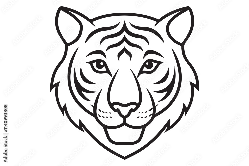 Fototapeta premium Illustration of a tiger head