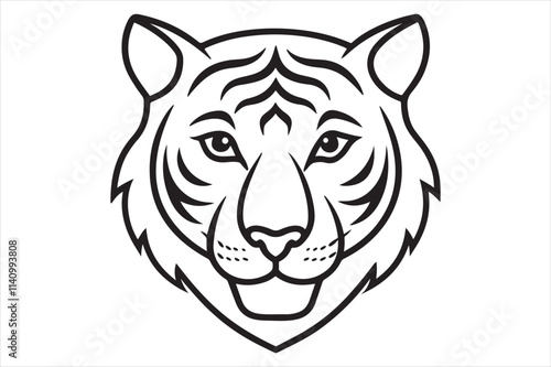 Illustration of a tiger head