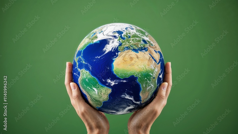 Green Planet Earth map displayed on a vibrant green background, symbolizing environmental awareness, sustainability, and the importance of protecting our planet Green Planet Earth map displayed on a vibrant green background, symbolizing environmental awareness, sustainability, and the importance of protecting our planet