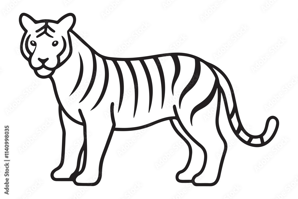 Illustration of a tiger Vector Illustration of a tiger Vector