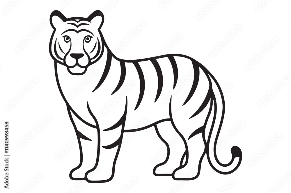 Illustration of a tiger Vector Illustration of a tiger Vector
