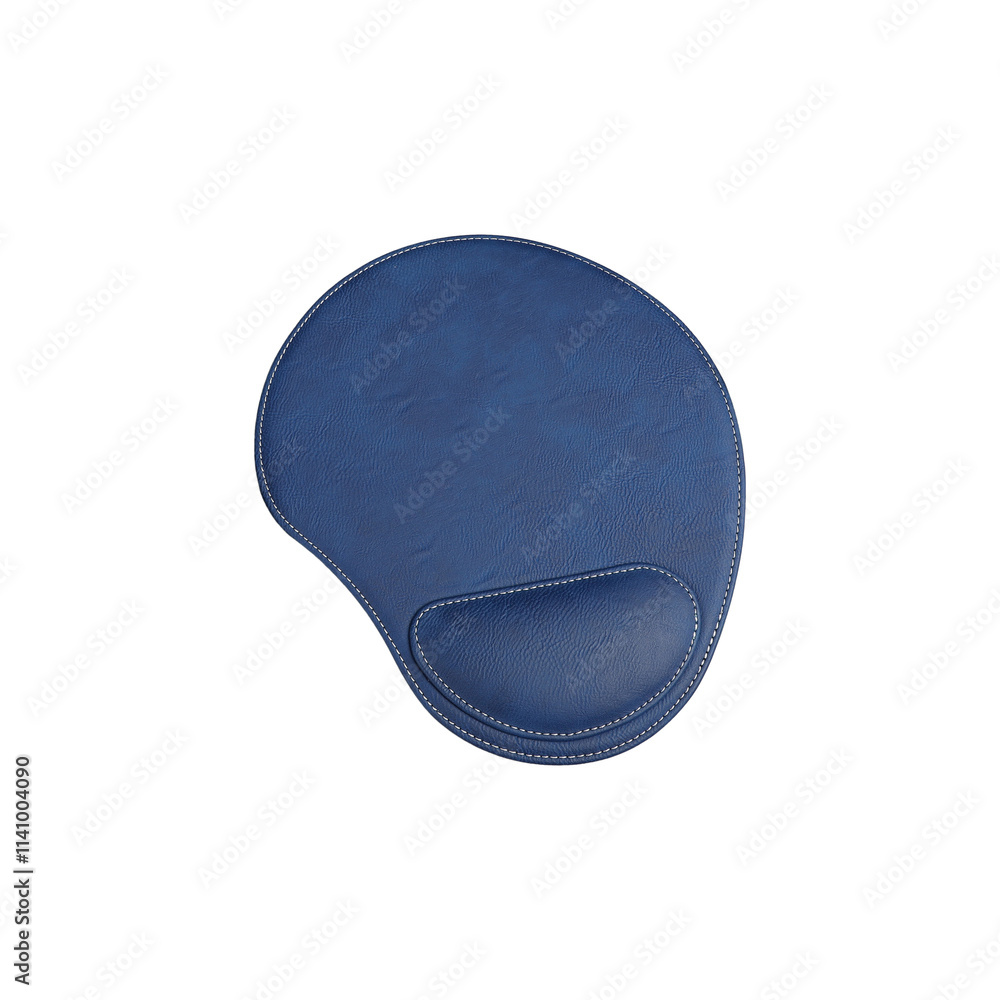 Blue color leather mousepads. isolated png background. Blue color leather mousepads. isolated png background.