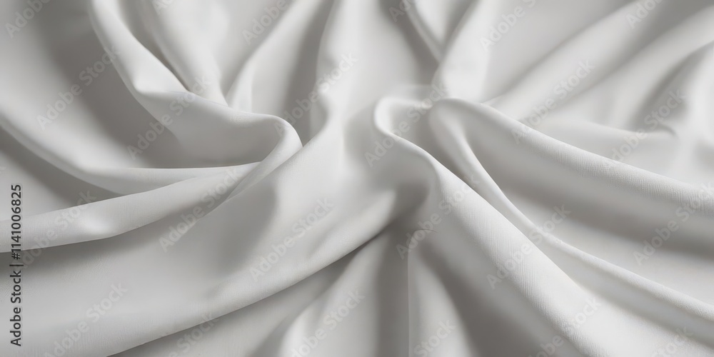 Obraz premium Soft white fabric with faint grey shading, gentle pattern , style, photography