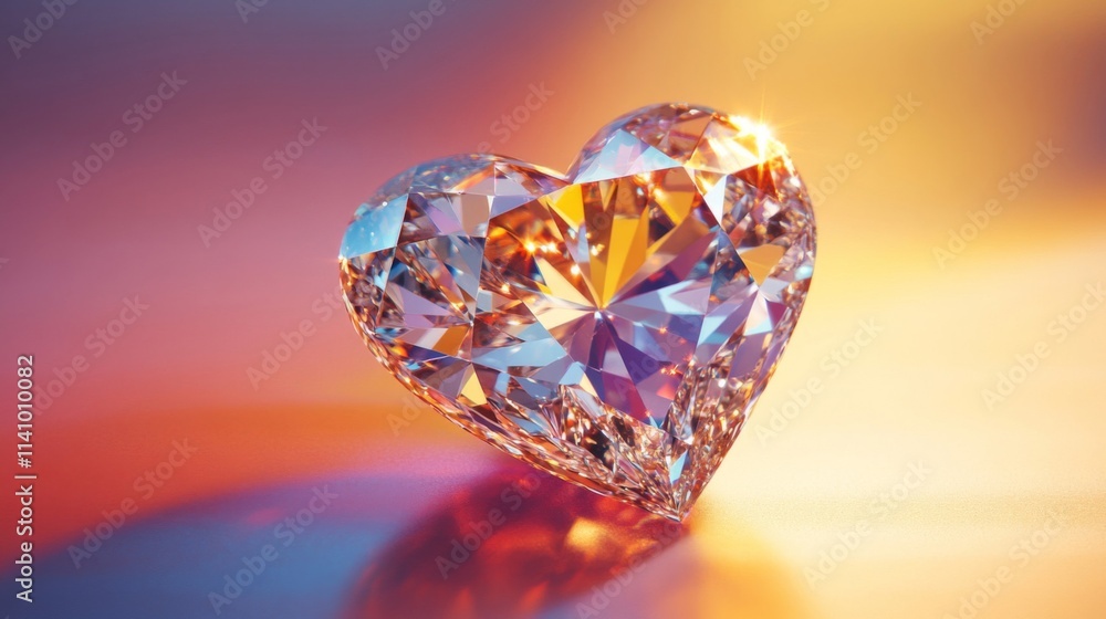 Sparkling Heart Shaped Diamond Gemstone Sparkling Heart Shaped Diamond Gemstone