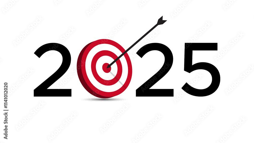 2025 new year target or goal achievement 4k animation.
arrow hitting target 2025 animation 2025 new year target or goal achievement 4k animation.
arrow hitting target 2025 animation
