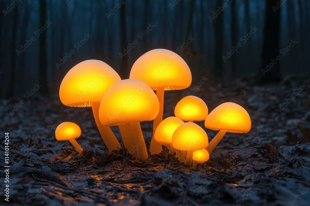 enchanted forest glow, in a mystical forest, glowing mushrooms under the canopy cast shifting patterns of light and shadow, whispering secrets on the night wind enchanted forest glow, in a mystical forest, glowing mushrooms under the canopy cast shifting patterns of light and shadow, whispering secrets on the night wind