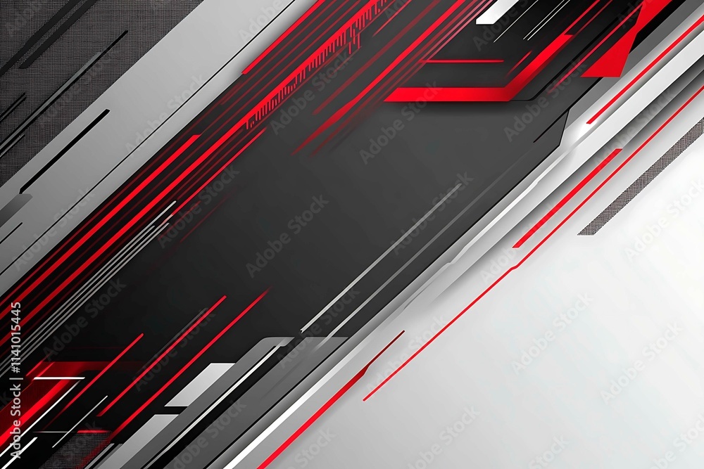 Dynamic technology-inspired abstract background with sharp red, black, and silver lines, creating a sleek and futuristic digital design. Dynamic technology-inspired abstract background with sharp red, black, and silver lines, creating a sleek and futuristic digital design.