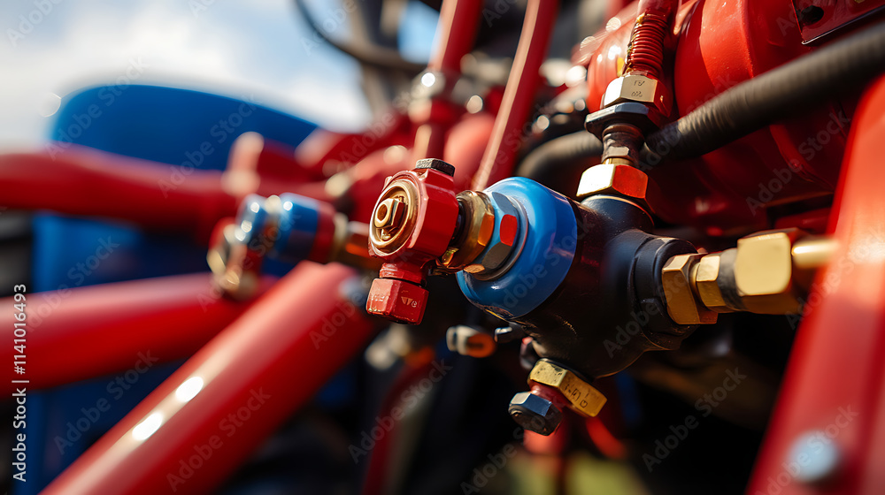 Hydraulic valve pipe system in agricultural equipment Hydraulic valve pipe system in agricultural equipment