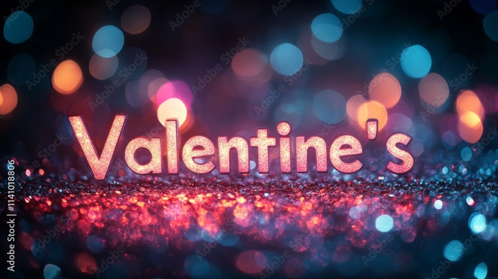 Valentines Day Glittering Festive Background Valentines Day Glittering Festive Background