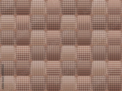 Seamless mocha mousse color geometric plaid bubble vector pattern