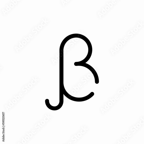 beta letter icon sign vector