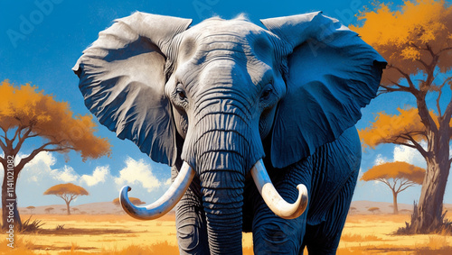 Explore stunning elephant images and art: majestic giants, baby elephants, and herds in the wild. Perfect for presentations, nature projects, and creative designs. photo