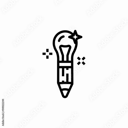 drawing idea icon sign vector