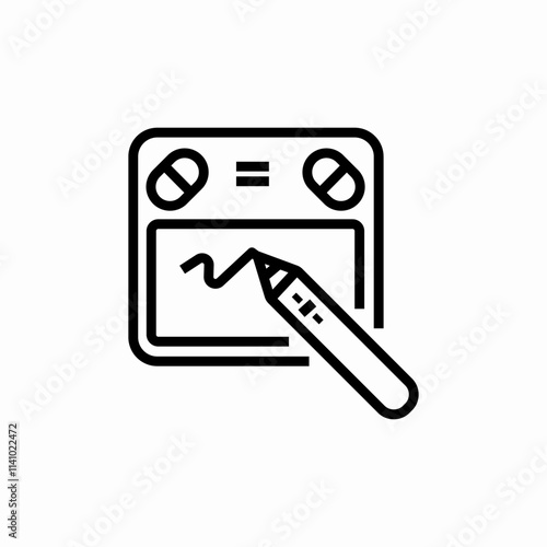 drawing tablet art icon sign vector