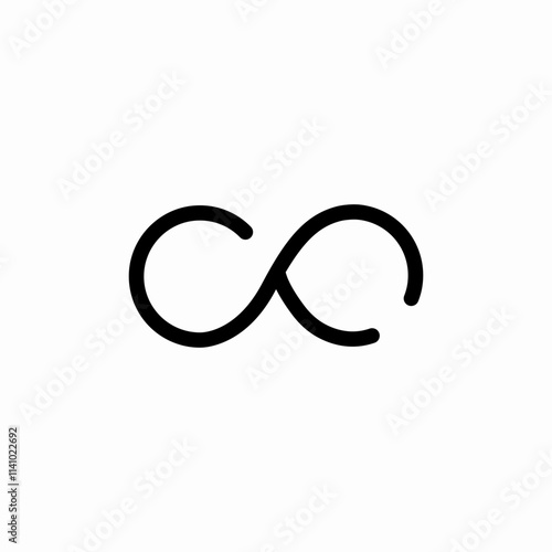 endless infiniti icon sign vector