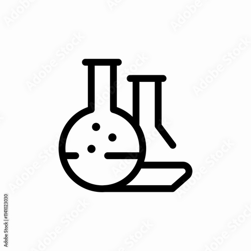 lab flask icon sign vector