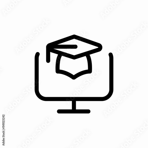 online education icon sign vector
