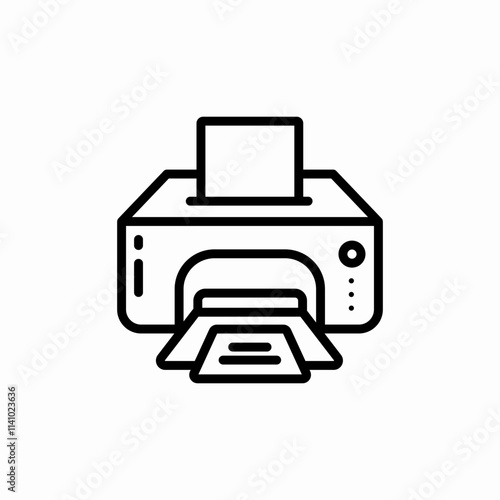 printer print icon sign vector