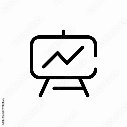 statistics presentation icon sign vector