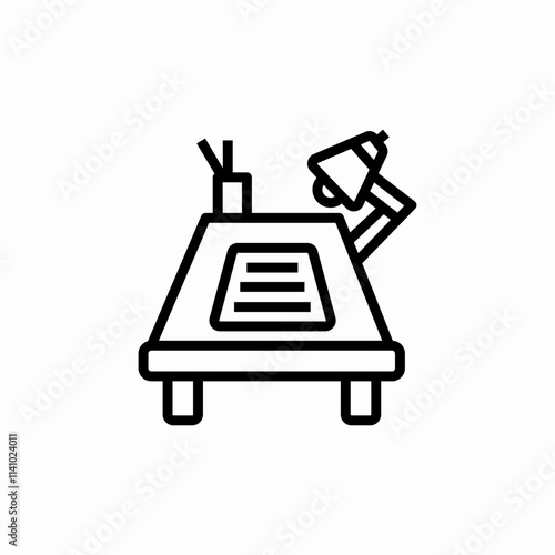 work desk lamp icon sign vector