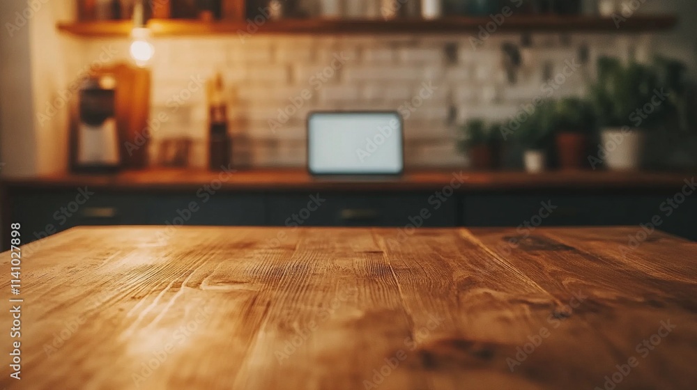 Minimalist workspace with open laptop on a wooden desk, clean and organized layout ideal for creative work or office projects Minimalist workspace with open laptop on a wooden desk, clean and organized layout ideal for creative work or office projects