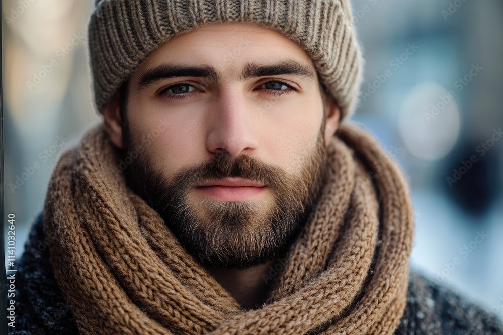 Stylish bearded man in autumn winter fashion. Stylish bearded man in autumn winter fashion.