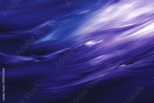 Minimalistic abstraction. Geometry abstract wavy background. Dark deep blue purple colors.
