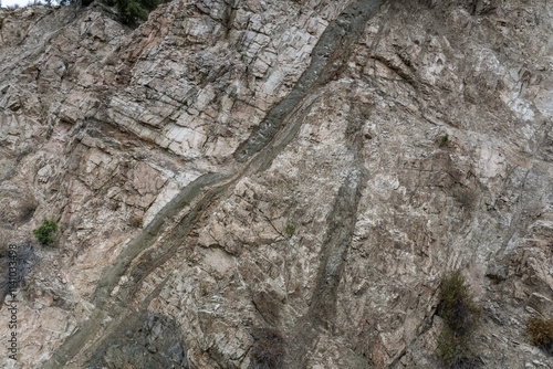 Granitic Rocks / Leucocratic Plutonic Rocks ( grd ). intrusive / dikes. Angeles Crest Scenic Byway, Los Angeles County, California. San Gabriel Mountains.  Angeles National Forest photo