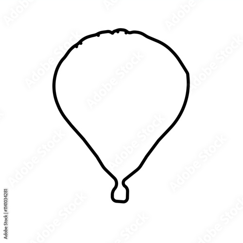 clean and minimalist vector illustration of a hot air balloon icon