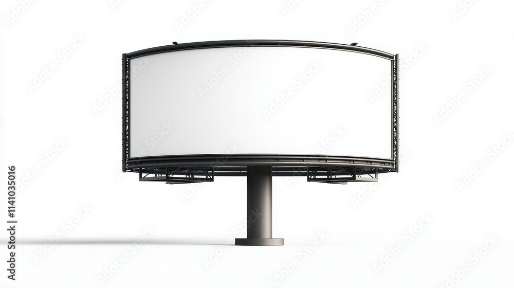A Blank Billboard Is Ready and Primed for Upcoming Advertising Campaigns and Promotions A Blank Billboard Is Ready and Primed for Upcoming Advertising Campaigns and Promotions